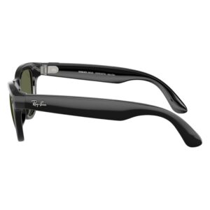 Anteojos De Sol Ray-ban Meta Skyler Gen 2 Rw4014 Wifi Meta Ia 32gb - Negro Y Verde - Imagen 4