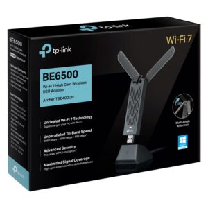 Adaptador Usb Tp-link Archer Tbe400uh Be6500 Dual Band 688mbps Wifi 7 - Negro - Imagen 4
