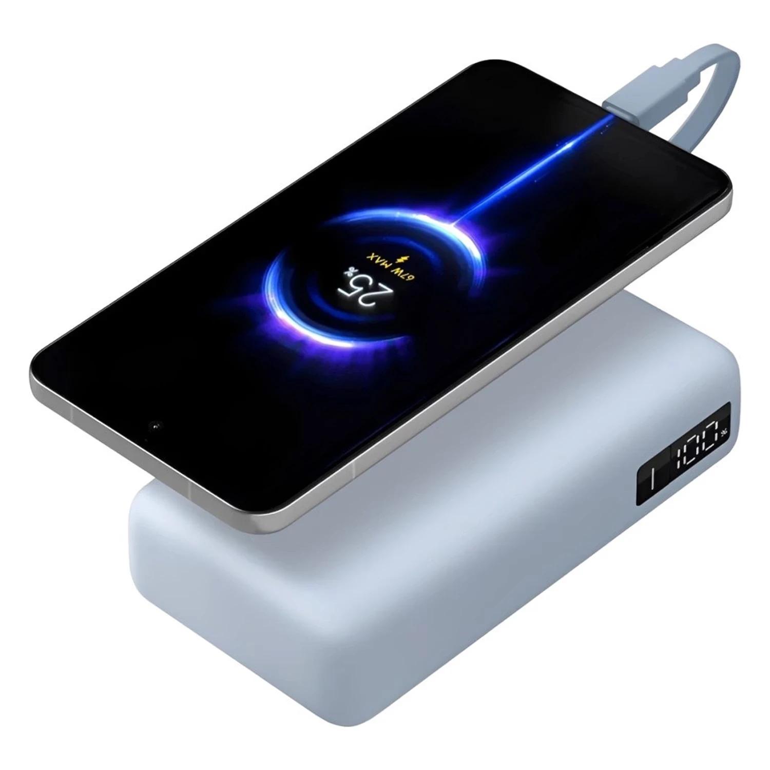 Cargador Portátil Xiaomi 67w 20000mah Con Cable Usb-c Bhr0808gl - Azul - Imagen 4