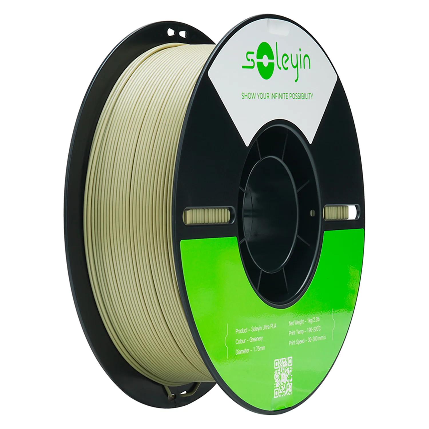 Filamento Creality Soleyin Ultra Pla 1kg 1.75mm Para Impresora 3d - Esverdeado