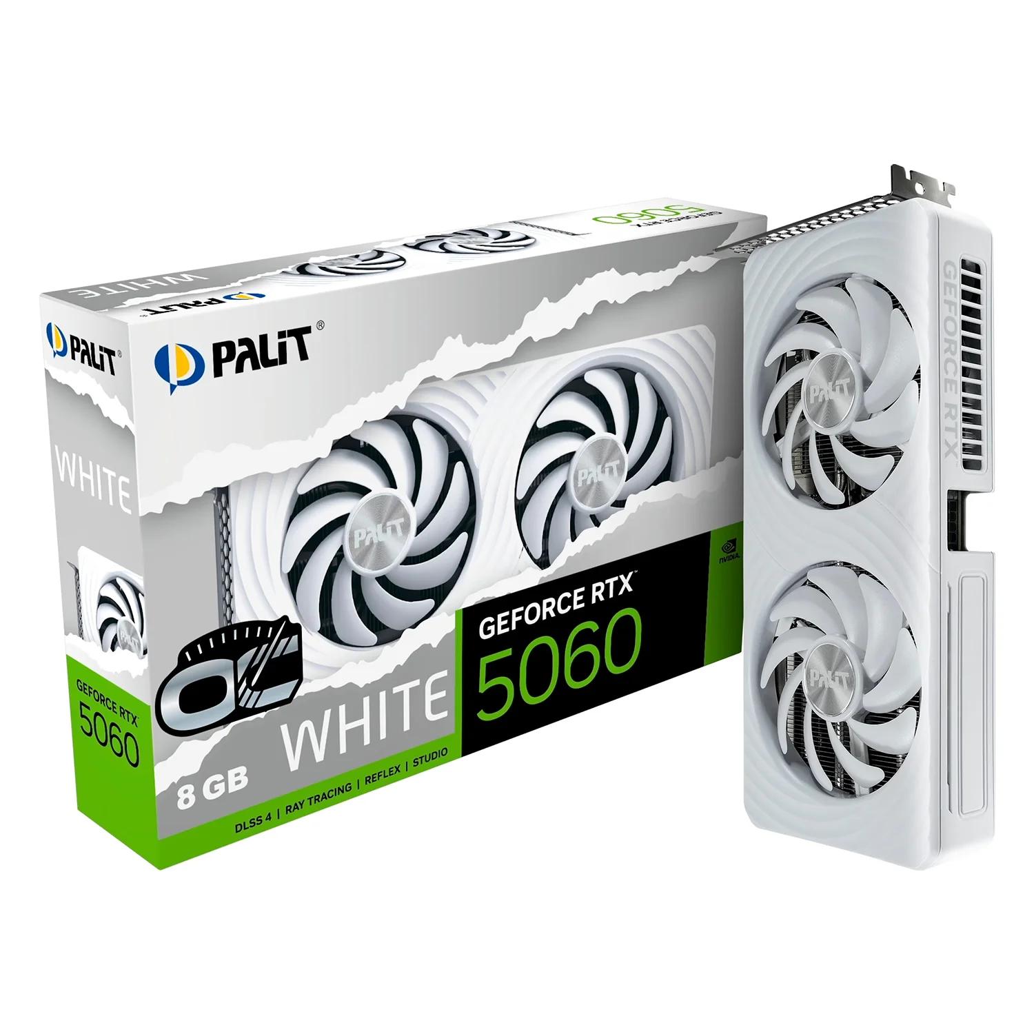 Placa de Vídeo Palit White OC NVIDIA GeForce RTX-5060 8GB GDDR7 - NE75060U19P1-GB2063M