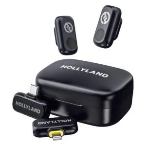Micrófono Lapela Hollyland Lark A1 Mini Duo Lightning Para Smartphone Inalámbrico - Gris Espacial