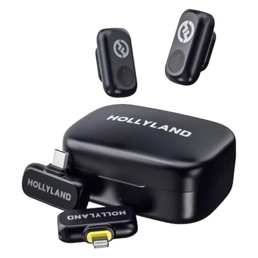Micrófono Lapela Hollyland Lark A1 Mini Duo Lightning Para Smartphone Inalámbrico - Gris Espacial