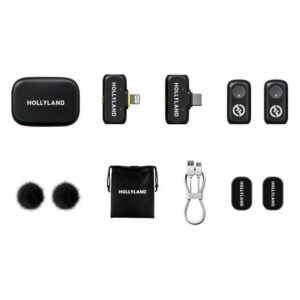 Micrófono Lapela Hollyland Lark A1 Mini Duo Lightning Para Smartphone Inalámbrico - Gris Espacial - Imagen 5