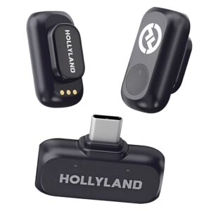 Micrófono Lapela Hollyland Lark A1 Mini Duo Usb-c Para Smartphone Inalámbrico - Gris Espacial