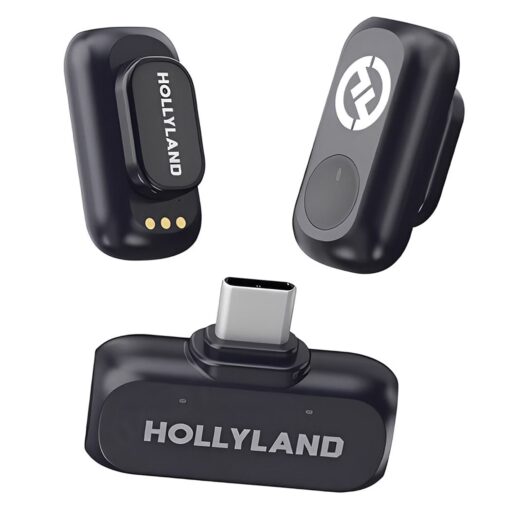 Micrófono Lapela Hollyland Lark A1 Mini Duo Usb-c Para Smartphone Inalámbrico - Gris Espacial