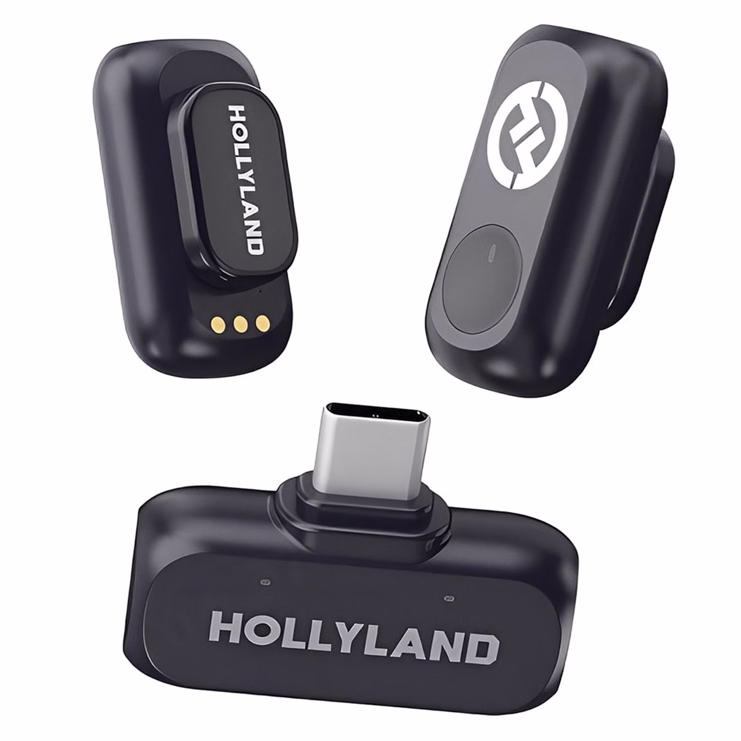 Micrófono Lapela Hollyland Lark A1 Mini Duo Usb-c Para Smartphone Inalámbrico - Gris Espacial