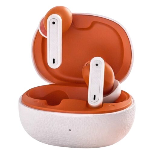 Auriculares Satellite Ae-6232 Wireless - Blanco Y Naranja