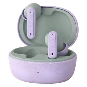 Auriculares Satellite Ae-6237 Wireless - Lila Y Gris