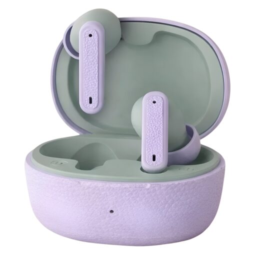 Auriculares Satellite Ae-6237 Wireless - Lila Y Gris