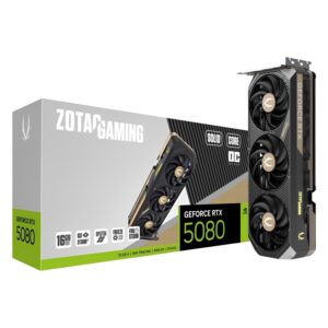 Placa De Video Zotac Solid Core Oc Gaming Nvidia Geforce Rtx-5080 16gb Gddr7 - Zt-b50800j2-10p