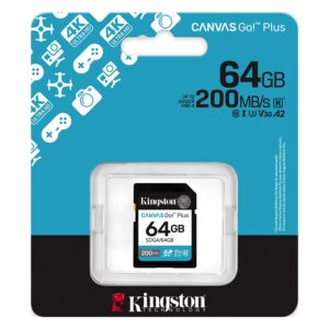Tarjeta De Memoria Sd Kingston Canvas Go! Plus 64gb 200mbs - Sdg4/64gb - Imagen 3