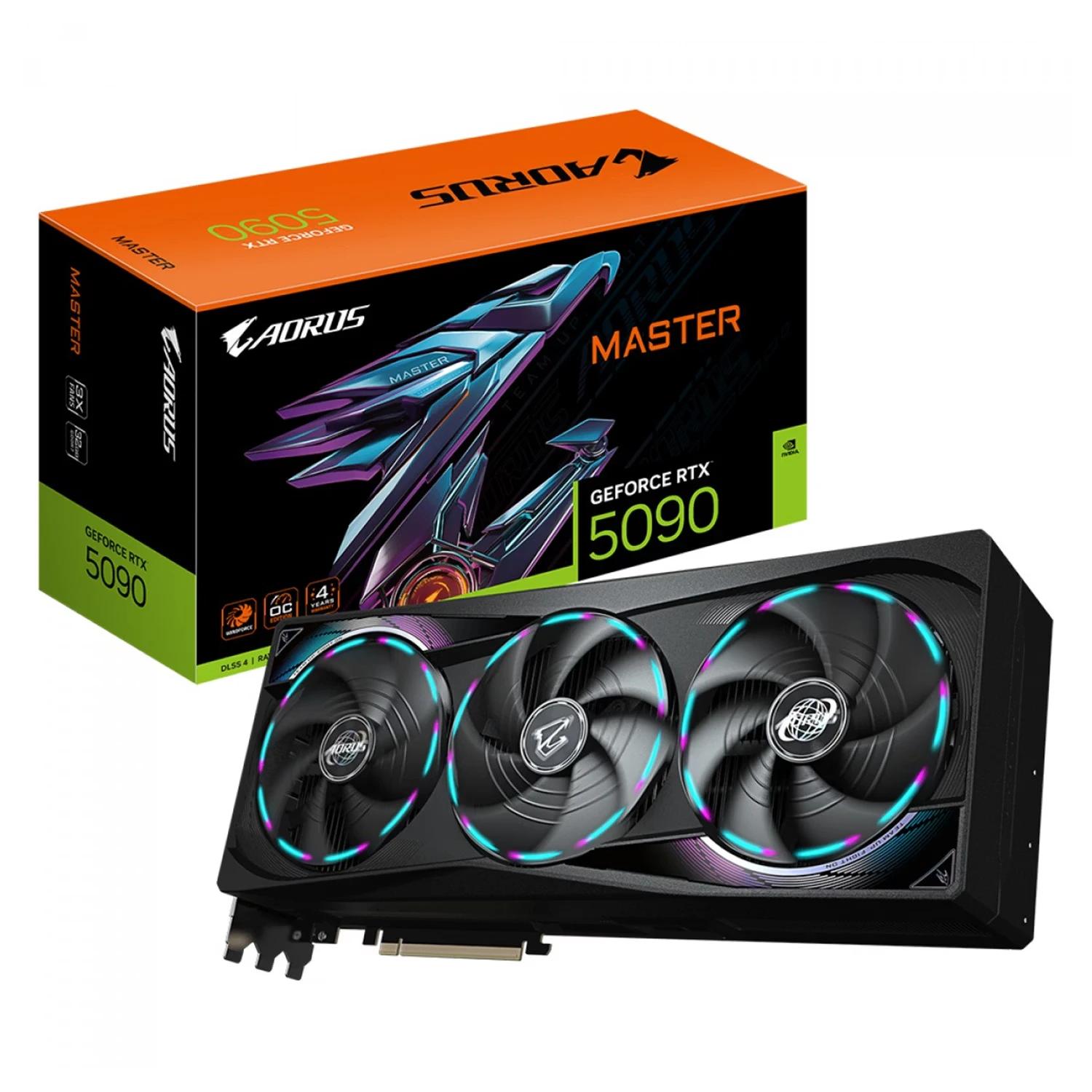 Placa De Video Gigabyte Aorus Master Nvidia Geforce Rtx 5090 32gb Gddr7 - Gv-n5090aorus