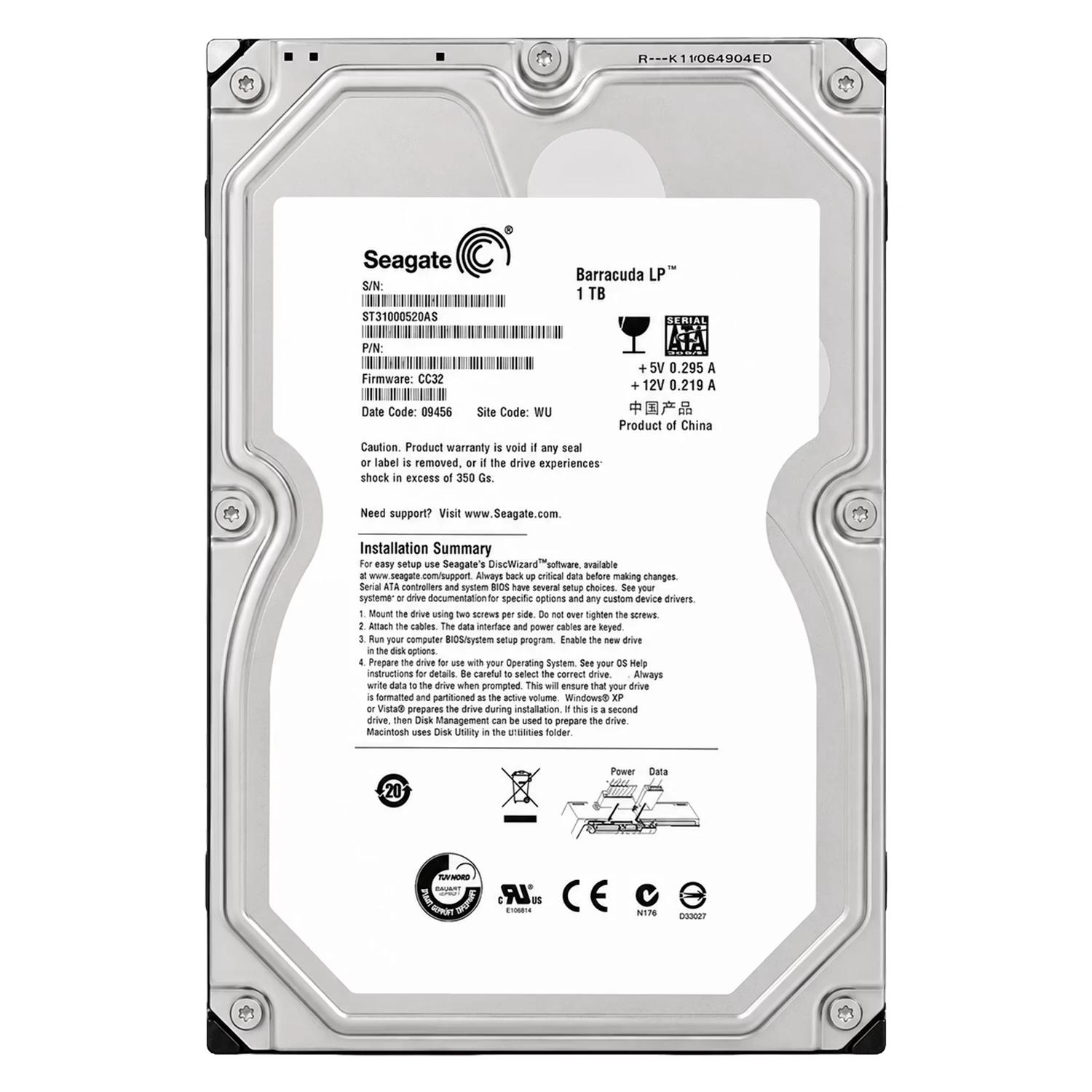 Hd Seagate Barracuda Lp Pull 1tb 3.5" Sata 2 7200rpm - St31000520as