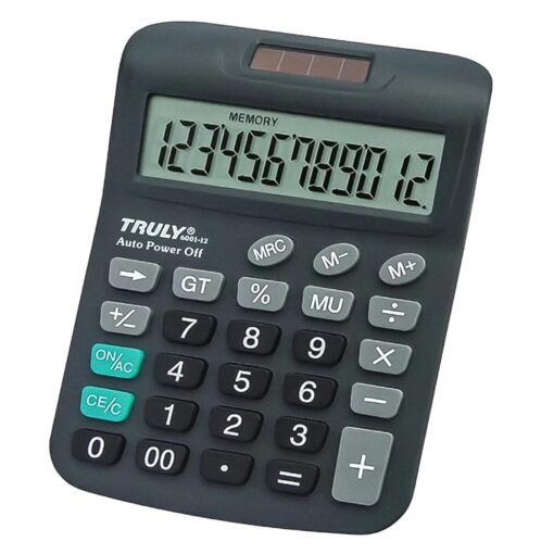 Calculadora Truly 6001-12 12 Dígitos - Gris