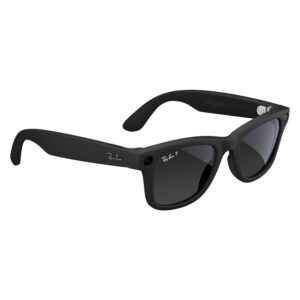 Anteojos De Sol Ray-ban Wayfarer Rw4008 Wifi Meta Ia 32gb - Negro Mate Transitions Grafite - Imagen 4