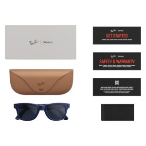 Lentes De Sol Ray-ban Wayfarer Gen 2 Rw4012 Wifi Meta Ia 32gb - Azul Cósmico Brillante Transitions Safira - Imagen 4