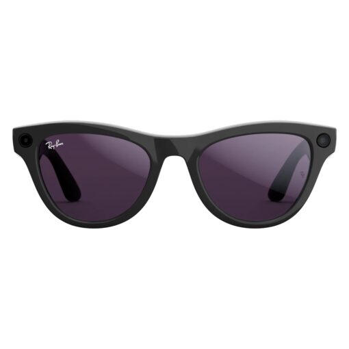 Lentes De Sol Ray-ban Skyler Gen 2 Rw40143 Wifi Meta Ia 32gb - Negro Brillante Transitions Ametista