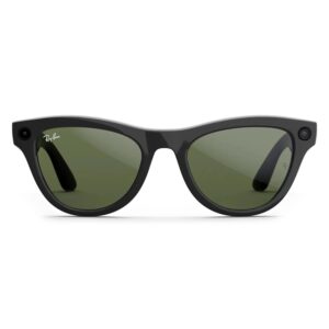 Óculos de Sol Ray-Ban Skyler RW4014 WiFi Meta IA 32GB - Preto Brilhante Transitions Verde Grafite - Imagen 2