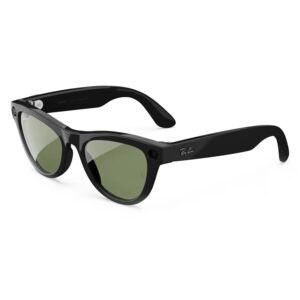 Óculos de Sol Ray-Ban Skyler RW4014 WiFi Meta IA 32GB - Preto Brilhante Transitions Verde Grafite - Imagen 3