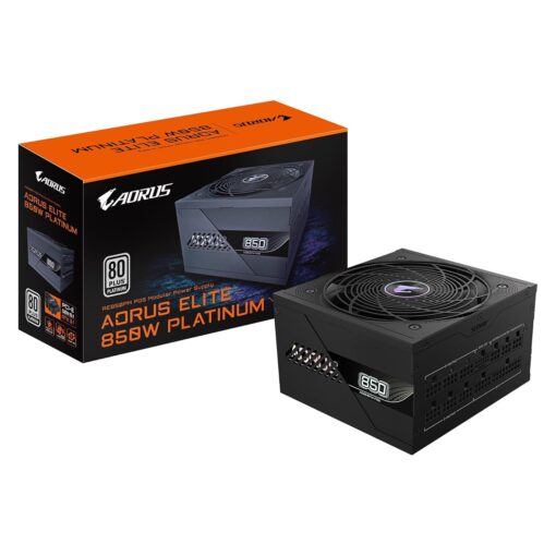Fuente De Poder Redragon Gigabyte Aorus Elite Gp-ae850pm Pg5 Ice Atx 850w 80 Plus Platinum Full Modular - Negro