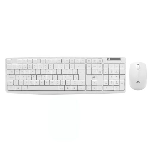 Kit Teclado Y Mouse Mtek Km-5239w Inalámbrico Portugués - Blanco