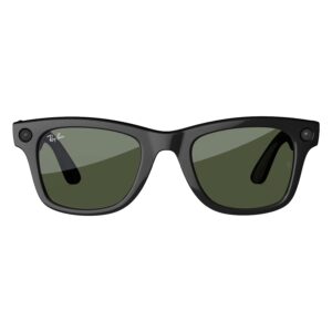 Anteojos De Sol Ray-ban Wayfarer Gen2 Rw4012 Wifi Meta Ia 32gb - Negro Brillante Lente Verde