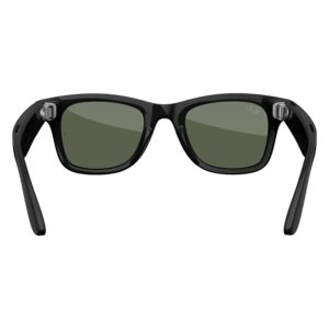 Anteojos De Sol Ray-ban Wayfarer Gen2 Rw4012 Wifi Meta Ia 32gb - Negro Brillante Lente Verde - Imagen 3