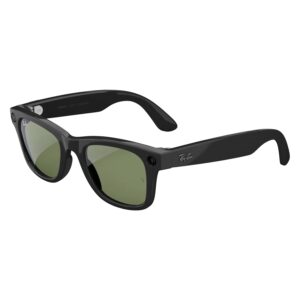 Anteojos De Sol Ray-ban Wayfarer Gen2 Rw4012 Wifi Meta Ia 32gb - Negro Brillante Lente Verde - Imagen 4