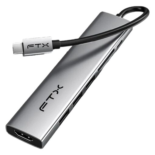 Adaptador Hub Ftx Hbp2-ag7 7 En 1 - Gris