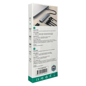 Adaptador Hub Ftx Hbp2-ag7 7 En 1 - Gris - Imagen 4
