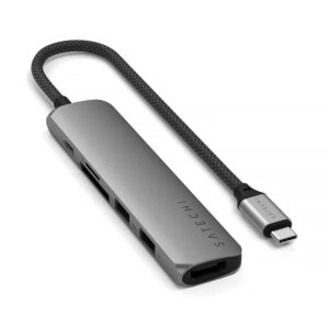 Hub Usb Satechi St-p6sm 6 En 1 - Gris Espacial