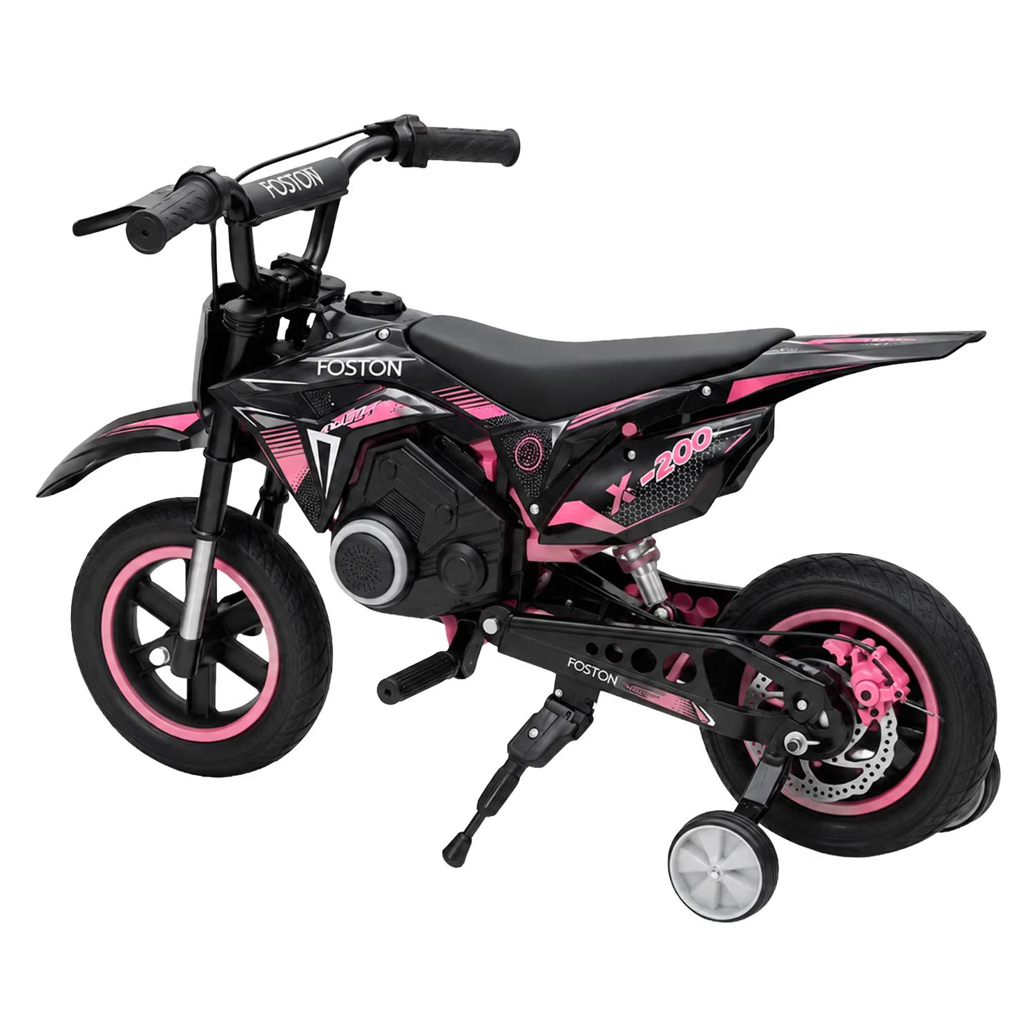 Moto Elétrica Infantil Foston X200 Cross Bluetooth 20Km/h - Preto e Rosa - Imagen 3
