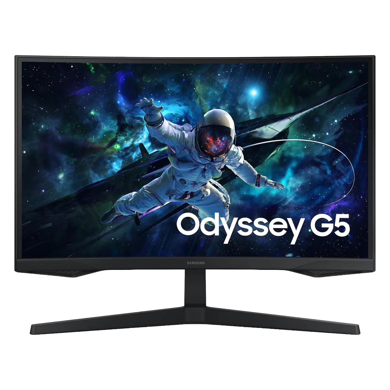 Monitor Gamer Samsung Odyssey G55C 27" LS27CG552ENXZA Quad HD 165Hz Curvo VA - Preto