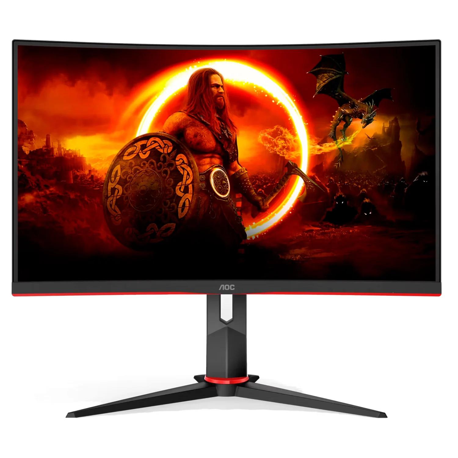 Monitor Gamer AOC C24G2 23.6" Full HD Curvo 165Hz IPS - Preto