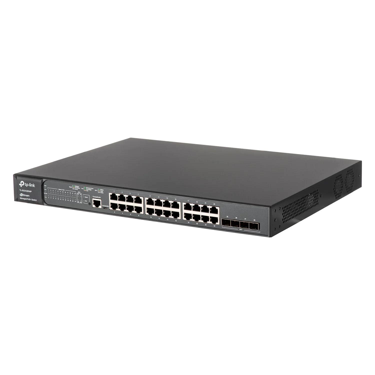 Hub Switch TP-Link TL-SG3428XMP 24 Portas Gigabit 8POE+4 Slots SFP+ 10G 1000Mbps - Cinza - Imagen 2