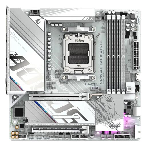 Alternative view of Placa Madre Gigabyte X870m Aorus Elite Wifi7 Ice Ddr5 Socket Am5 Chipset Amd X870 Micro Atx