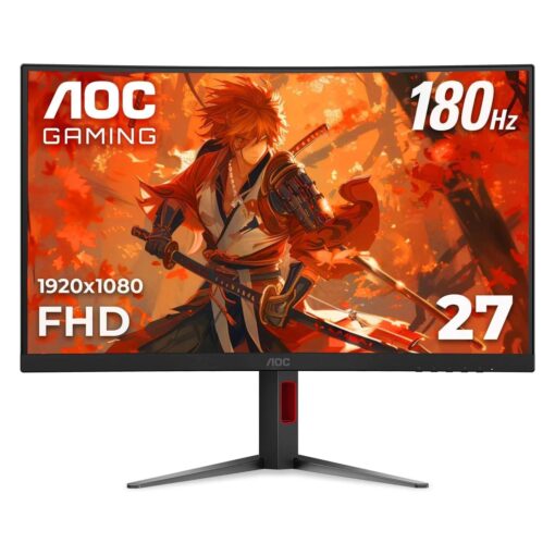 Monitor Gamer Aoc C27g4h 27" Full Hd Curvo 180hz Ips - Negro