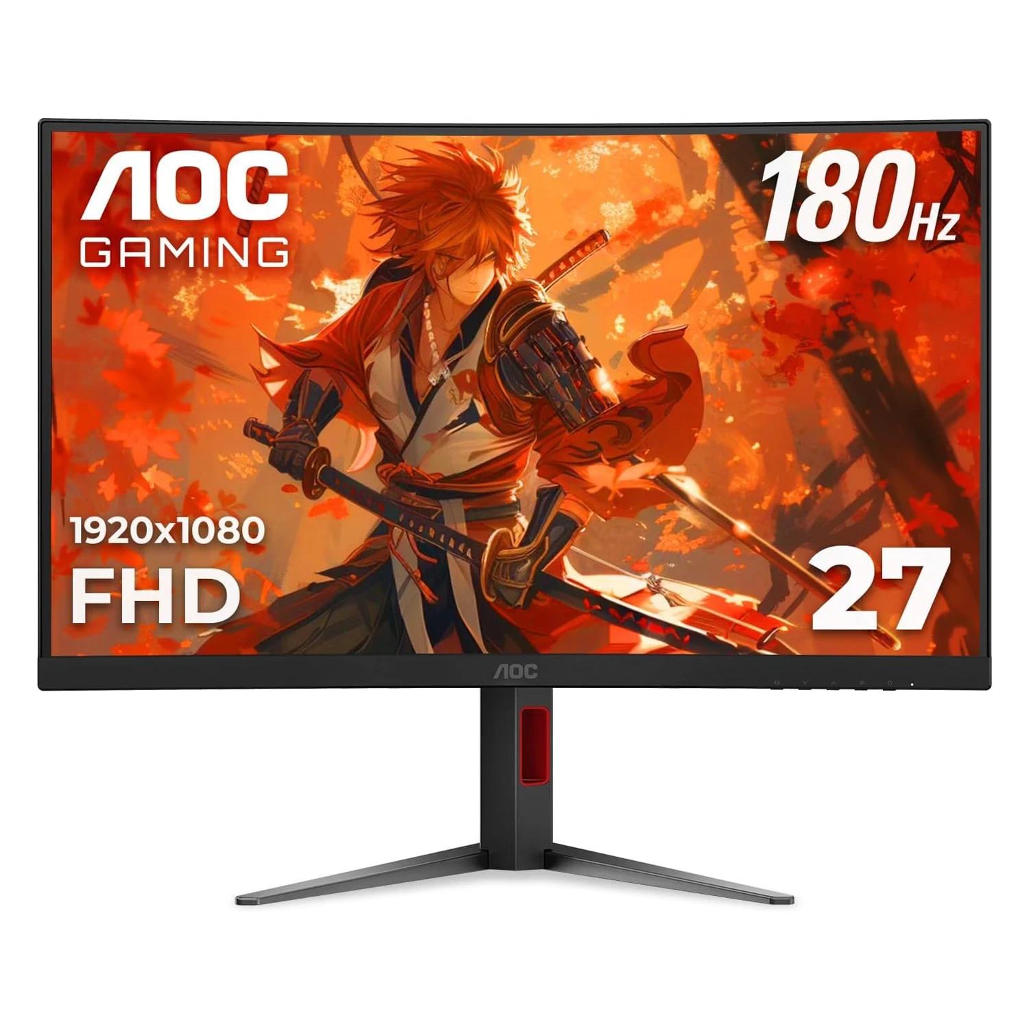Monitor Gamer Aoc C27g4h 27" Full Hd Curvo 180hz Ips - Negro