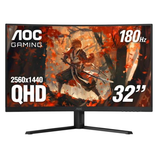 Monitor Gamer Aoc Cq32g4ve 31.5" 2k Qhd Curvo 180hz Va - Negro