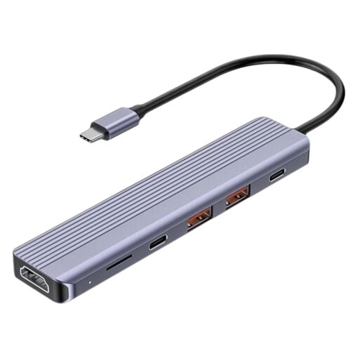 Hub Usb Mtek Ds-61tc 6 En 1 Usb-c Hdmi - Gris