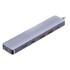 Hub Usb Mtek Ds-61tc 6 En 1 Usb-c Hdmi - Gris - Imagen 3
