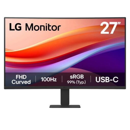 Monitor Lg 27u421a-b 27" Full Hd Curvo 100hz Hdmi Usb-c - Negro
