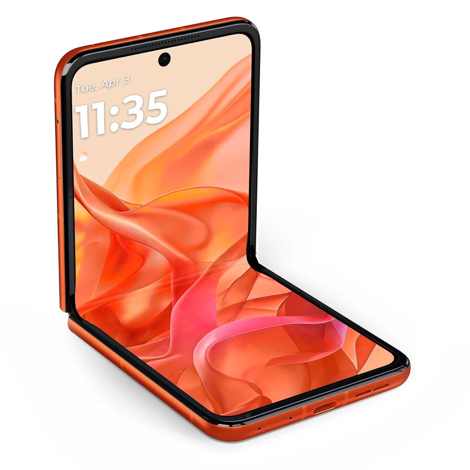 Smartphone Motorola Razr 50 5g Xt2453-1 512gb 12gb Ram Dual Sim Pantalla 6.9" - Naranja - Imagen 4