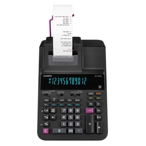 Calculadora Con Bobina Casio Dr-120r-bk 220v - Negro