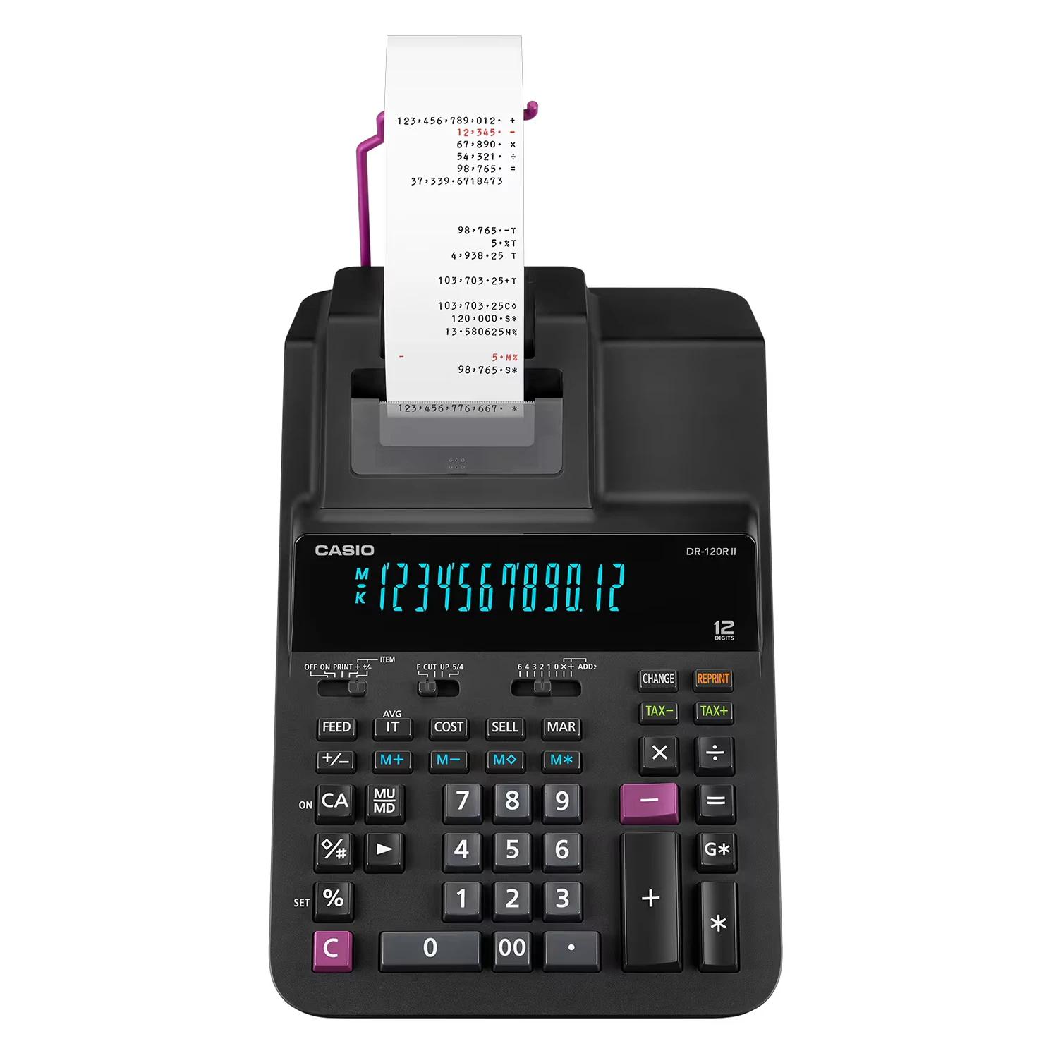 Calculadora Con Bobina Casio Dr-120r-bk 220v - Negro