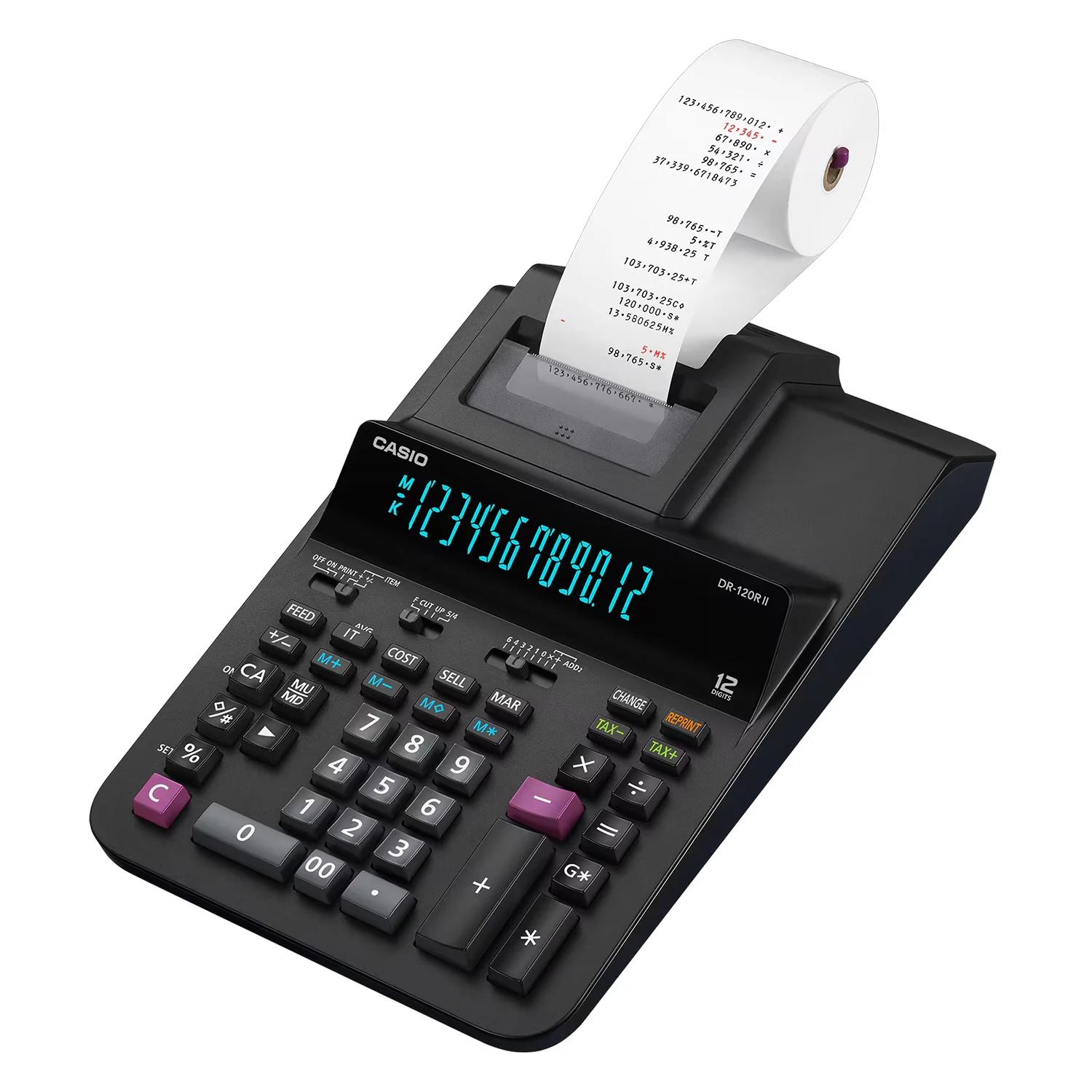 Calculadora Con Bobina Casio Dr-120r-bk 220v - Negro - Imagen 2
