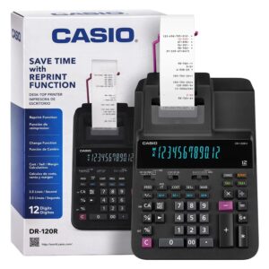 Calculadora Con Bobina Casio Dr-120r-bk 220v - Negro - Imagen 4