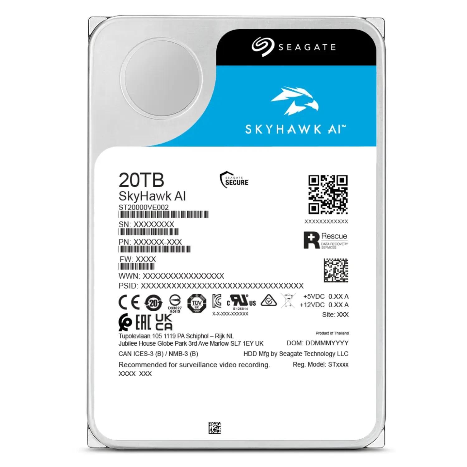 Hd Seagate Skyhawk Ai 20tb 3.5" Sata 3 7200rpm - St20000ve003 - Imagen 3