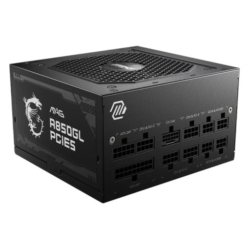 Fonte MSI MAG A850GL PCIE5 G306-7ZP8A23-CE0 ATX 850W 80 Plus Gold PFC Activo Full Modular Bivolt - Negro